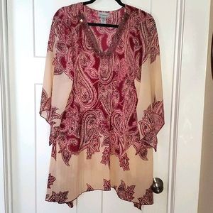 Catherine's 2x pleated plus sized top